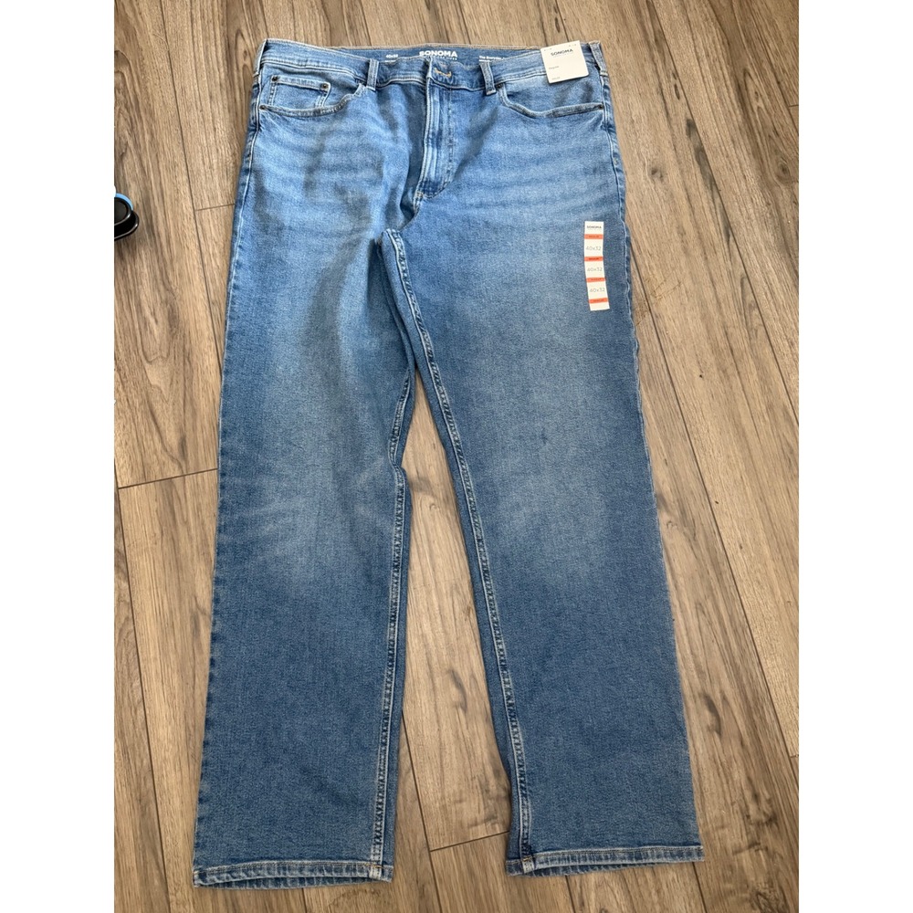 NWT Sonoma Goods For Life Men's Regular Fit The Everyday Jean Medium Wash 40x32